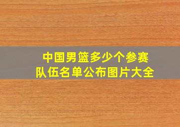 中国男篮多少个参赛队伍名单公布图片大全