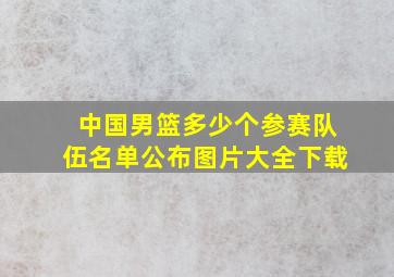 中国男篮多少个参赛队伍名单公布图片大全下载