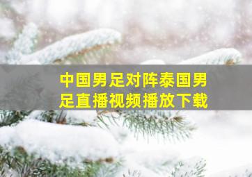 中国男足对阵泰国男足直播视频播放下载