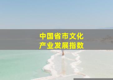 中国省市文化产业发展指数