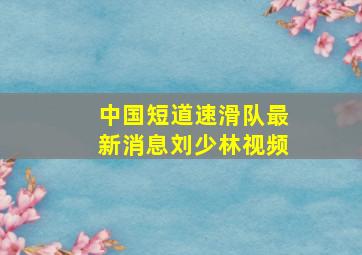 中国短道速滑队最新消息刘少林视频