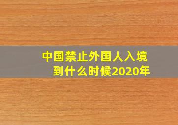 中国禁止外国人入境到什么时候2020年