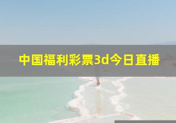 中国福利彩票3d今日直播