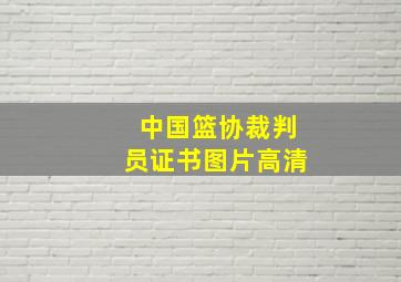 中国篮协裁判员证书图片高清