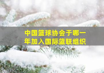 中国篮球协会于哪一年加入国际篮联组织