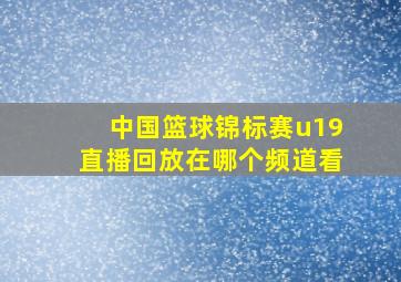 中国篮球锦标赛u19直播回放在哪个频道看