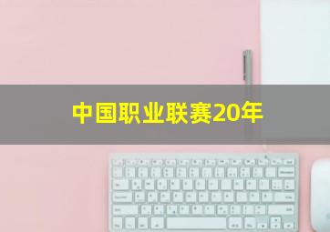 中国职业联赛20年