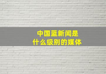 中国蓝新闻是什么级别的媒体