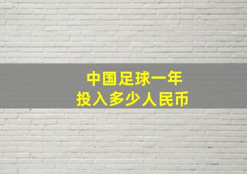 中国足球一年投入多少人民币