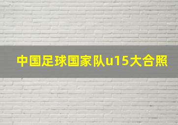 中国足球国家队u15大合照