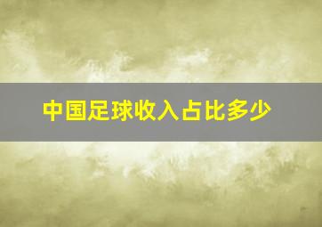 中国足球收入占比多少