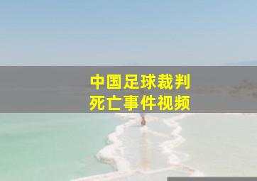 中国足球裁判死亡事件视频