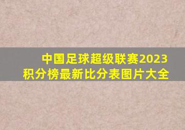 中国足球超级联赛2023积分榜最新比分表图片大全