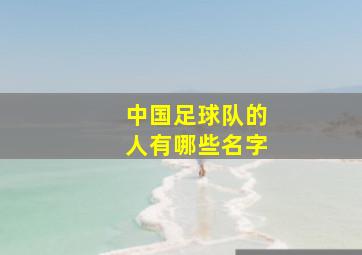 中国足球队的人有哪些名字