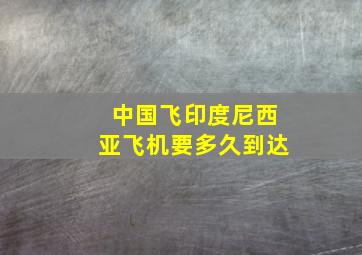 中国飞印度尼西亚飞机要多久到达