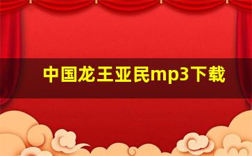 中国龙王亚民mp3下载