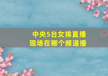 中央5台女排直播现场在哪个频道播