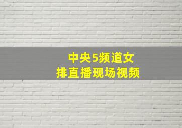 中央5频道女排直播现场视频