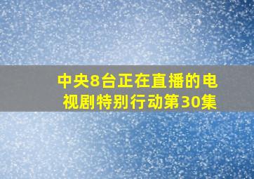 中央8台正在直播的电视剧特别行动第30集