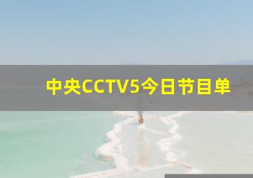 中央CCTV5今日节目单