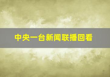 中央一台新闻联播回看