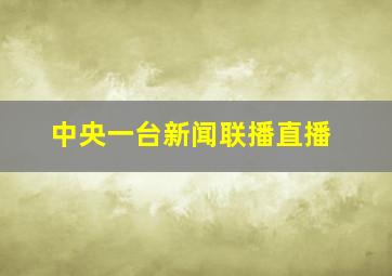 中央一台新闻联播直播