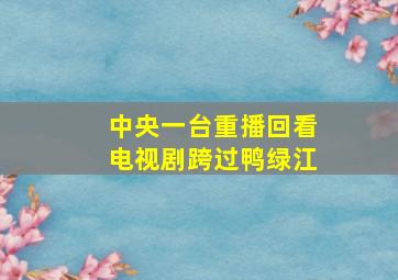 中央一台重播回看电视剧跨过鸭绿江