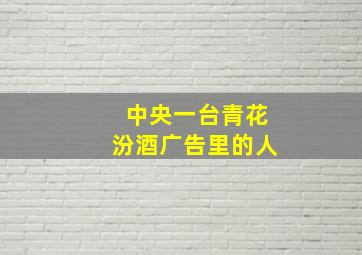 中央一台青花汾酒广告里的人