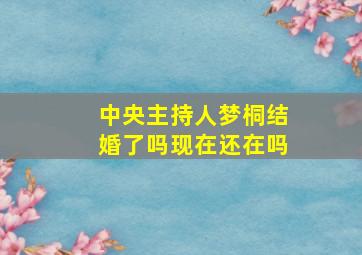 中央主持人梦桐结婚了吗现在还在吗