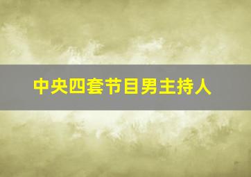 中央四套节目男主持人