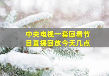 中央电视一套回看节目直播回放今天几点