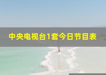 中央电视台1套今日节目表