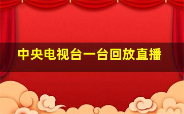 中央电视台一台回放直播