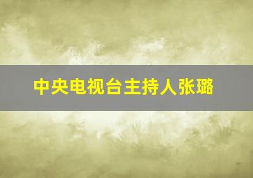 中央电视台主持人张璐