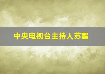 中央电视台主持人苏醒