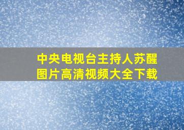 中央电视台主持人苏醒图片高清视频大全下载