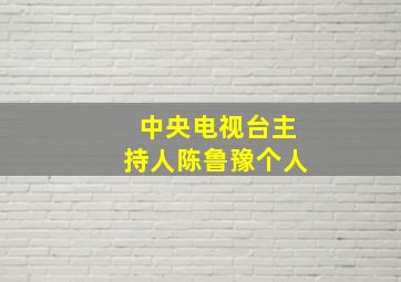 中央电视台主持人陈鲁豫个人