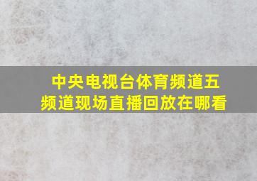 中央电视台体育频道五频道现场直播回放在哪看