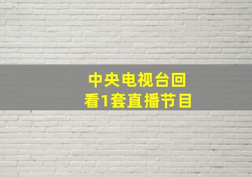 中央电视台回看1套直播节目