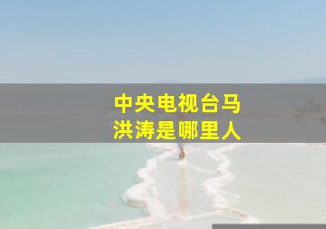 中央电视台马洪涛是哪里人