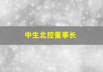 中生北控董事长