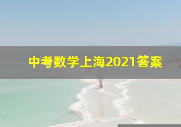 中考数学上海2021答案