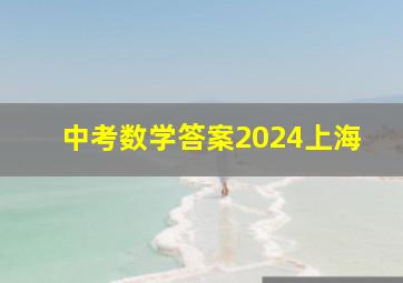 中考数学答案2024上海