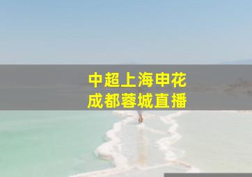 中超上海申花成都蓉城直播