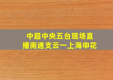 中超中央五台现场直播南通支云一上海申花