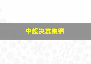 中超决赛集锦