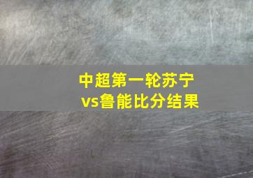 中超第一轮苏宁vs鲁能比分结果