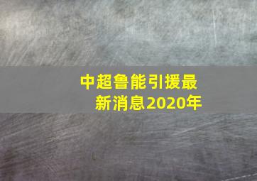 中超鲁能引援最新消息2020年