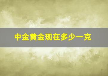 中金黄金现在多少一克