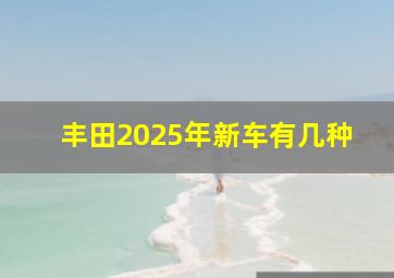 丰田2025年新车有几种